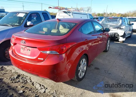 2012 Hyundai Elantra Limited (Ulsan Plant) z USA, uszkodzony, nr VIN KMHDH4AE7CU381138